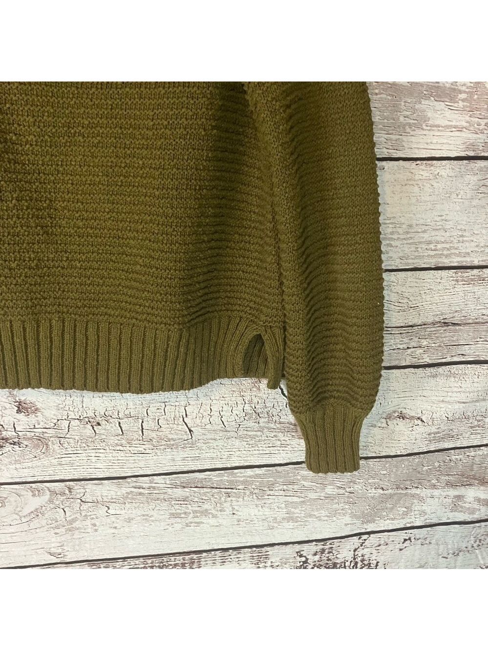 Madewell Ruffle Cardigan Sweater In Green - Picture 10 of 12